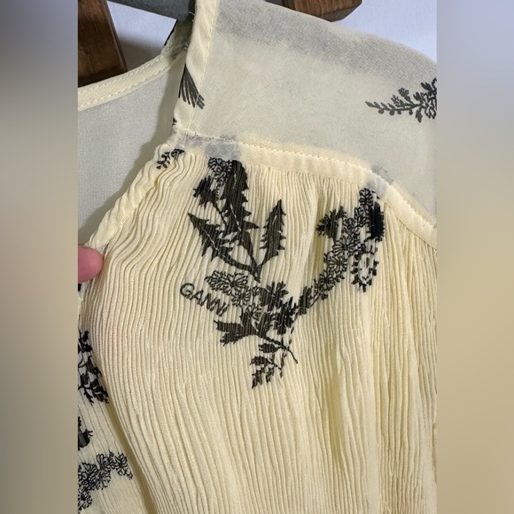 NWT GANNI Pleated Georgette Mini Dress FR40 / US8 - Picture 6 of 16